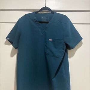 Figs Men's Short Sleeve Caribbean Blue Shirt